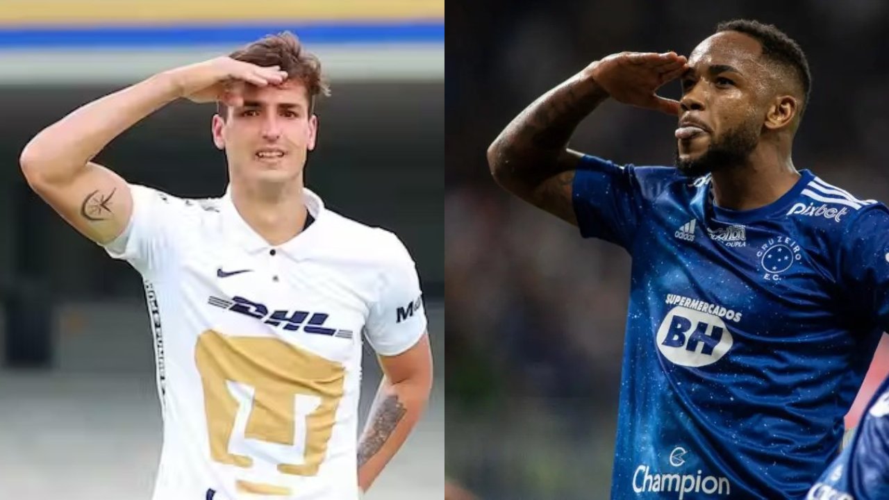 Juan Dinenno e Rafa Silva, jogadores do Cruzeiro (foto: Reprodução/Staff Images/Cruzeiro)