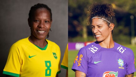 Cristiane e Formiga, símbolos da Seleção Brasileira Feminina (foto: Fabio Souza e Sam Robles/CBF)