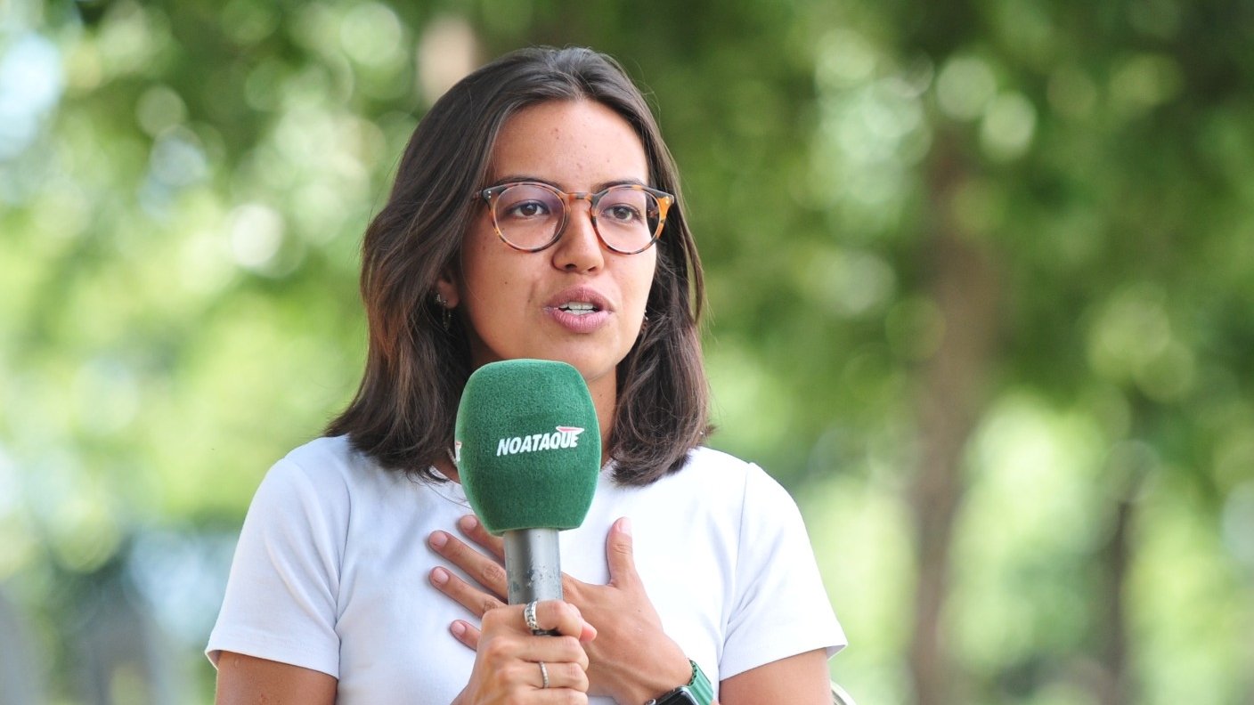 Diretora do Cruzeiro em entrevista ao No Ataque (foto: Alexandre Guzanshe/EM/DA Press)