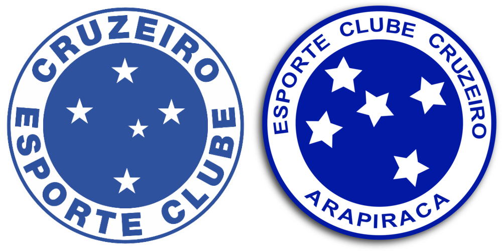 Escudos do Cruzeiro de Minas Gerais e do Alagoano - (foto: Reprodução/Internet)