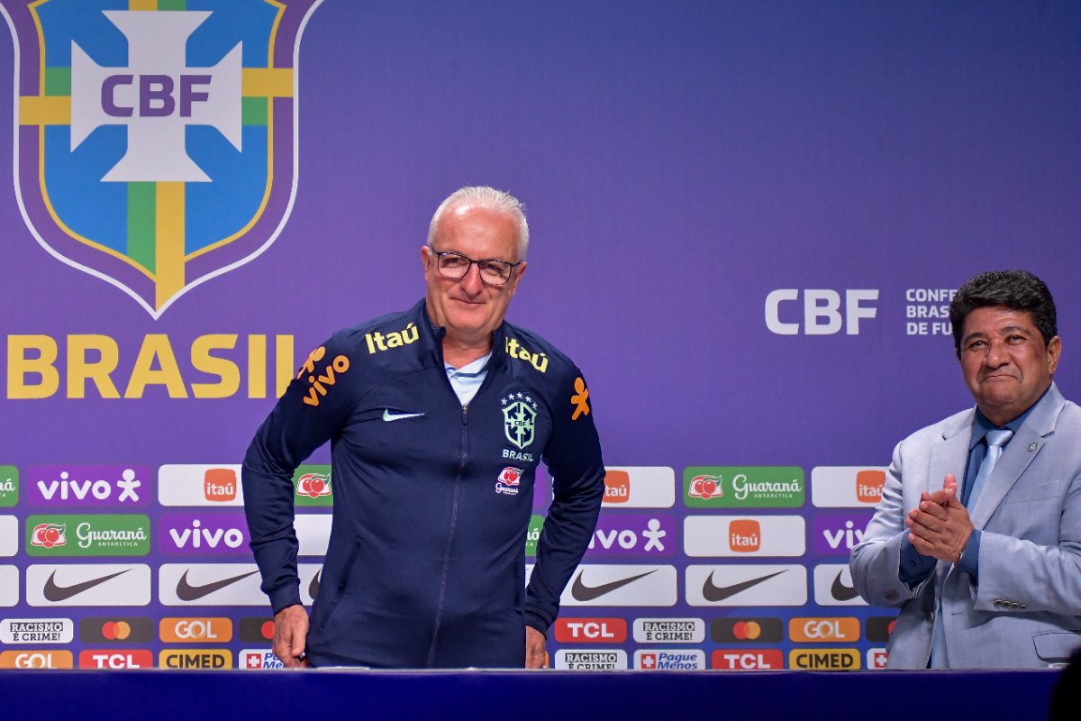 Dorival Júnior sendo apresentado na Seleção Brasileira (foto: Staff Images / CBF)