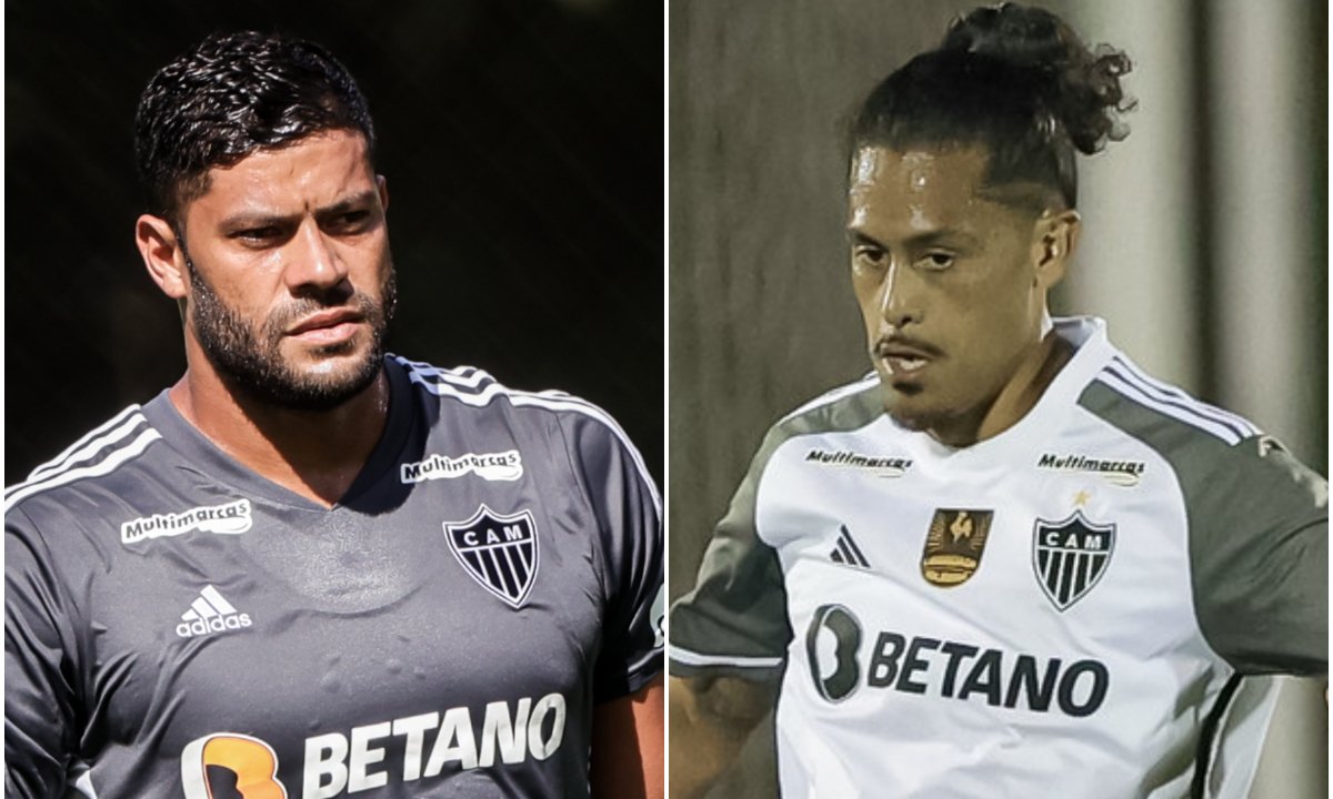 Hulk e Mauricio Lemos no Atlético (foto: Pedro Souza/Atlético)