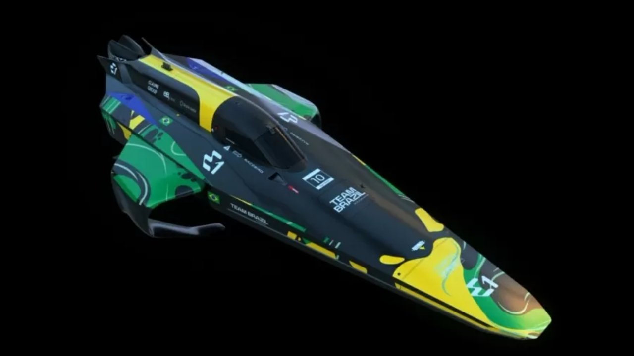 RaceBird, a lancha elétrica do torneio (foto: Divulgação)