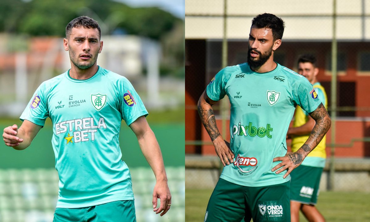 Martínez e Mastriani no América (foto: Mourão Panda/América)