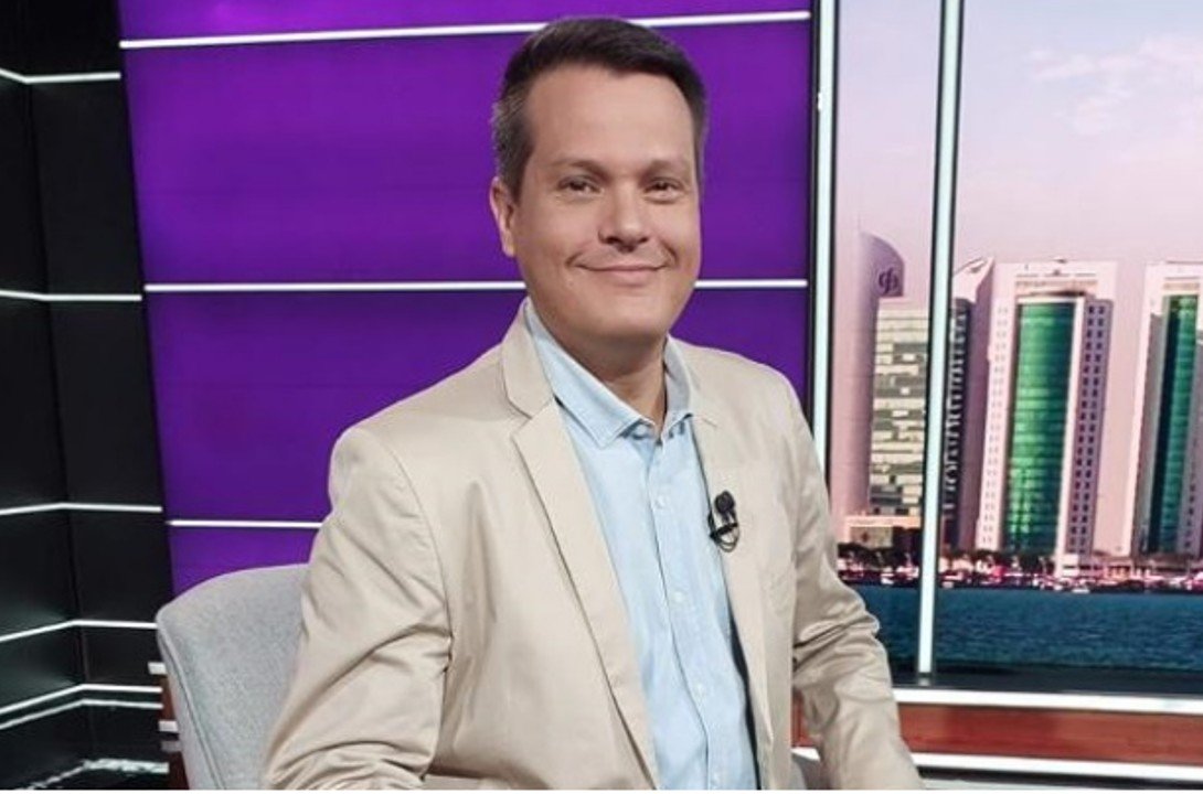 Fernando Saraiva nos estúdios da ESPN (foto: Arquivo Pessoal)