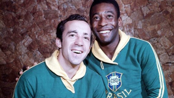 Tostão e Pelé (foto: Acervo/CBF)