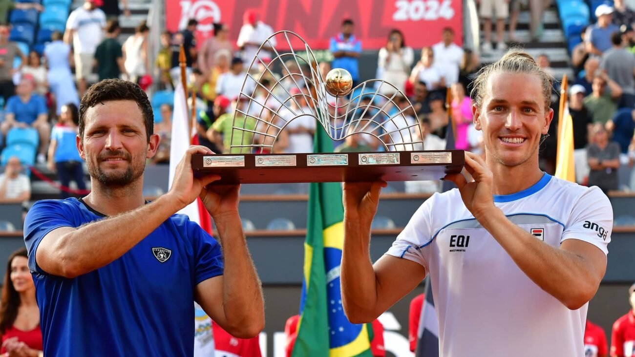 Nicolas Barrientos e Rafael Matos conquistaram o Rio Open 2024 (foto: FOTJUMP)
