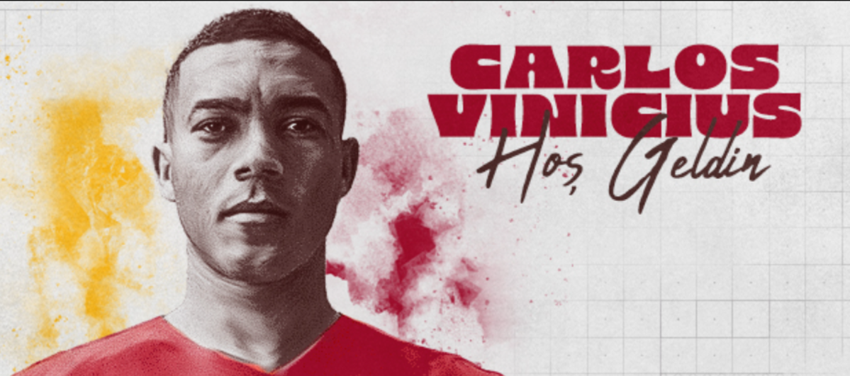Atacante Carlos Vinícius (foto: Divulgação/Galatasaray)