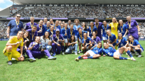 Jogadoras do Cruzeiro na final da Supercopa (foto: Mauro Horita)