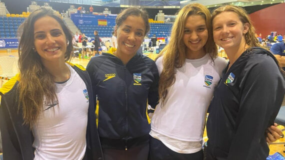 Maria Fernanda Costa, Stephanie Balduccini, Aline Rodrigues e Gabrielle Roncatto (foto: CBDA)