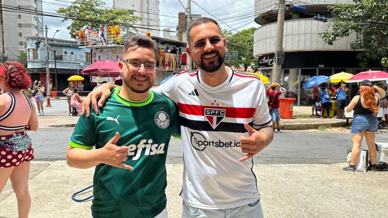 Bruno e Lucas, amigos em São Paulo e Palmeiras - (foto: Ramon Lisboa/EM/D.A Press.)