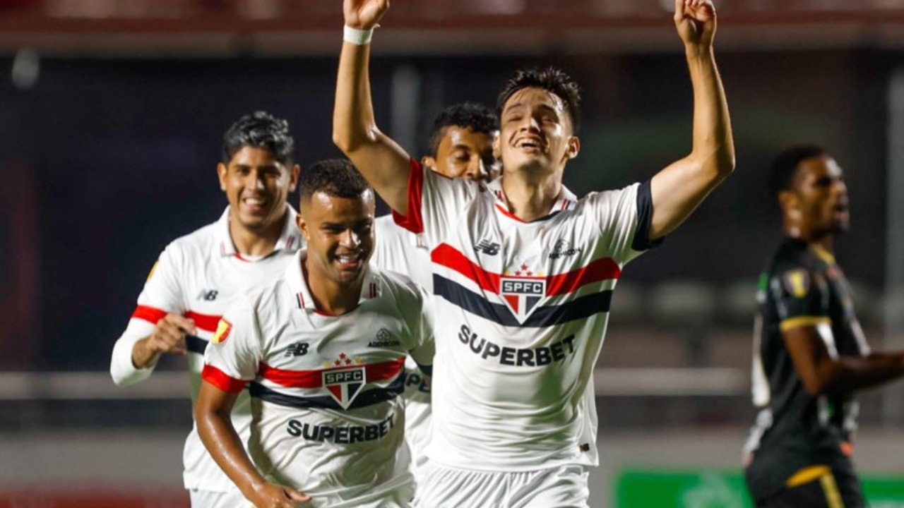 Bobadilla comemorando (foto: Reprodução Twitter do São Paulo)