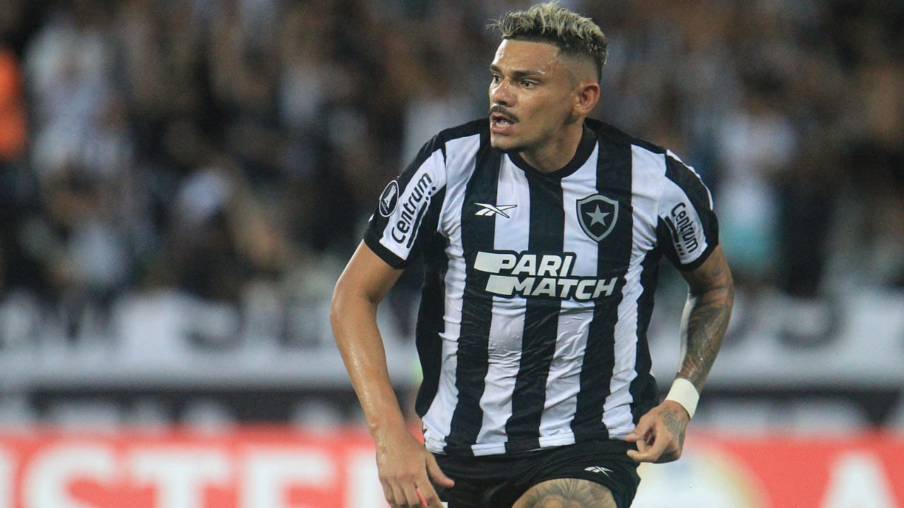 Tiquinho Soares comemorando gol pelo Botafogo (foto: Vítor Silva/ BFR)