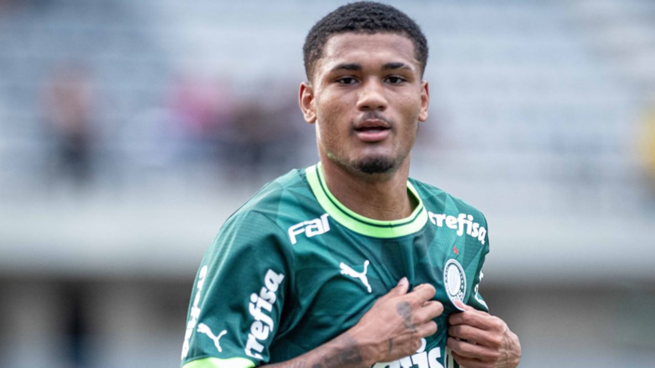 Kauan Santos, pelo Palmeiras (foto: Cesar Greco / Palmeiras)