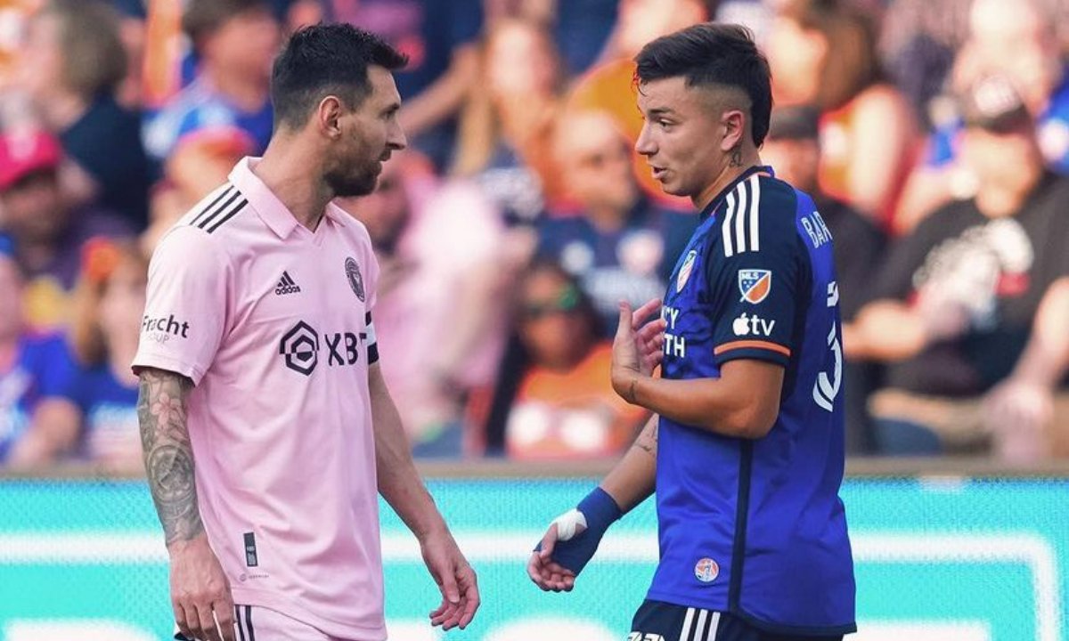 Messi e Álvaro Barreal em jogo da MLS (foto: Divulgação/Cincinnati)