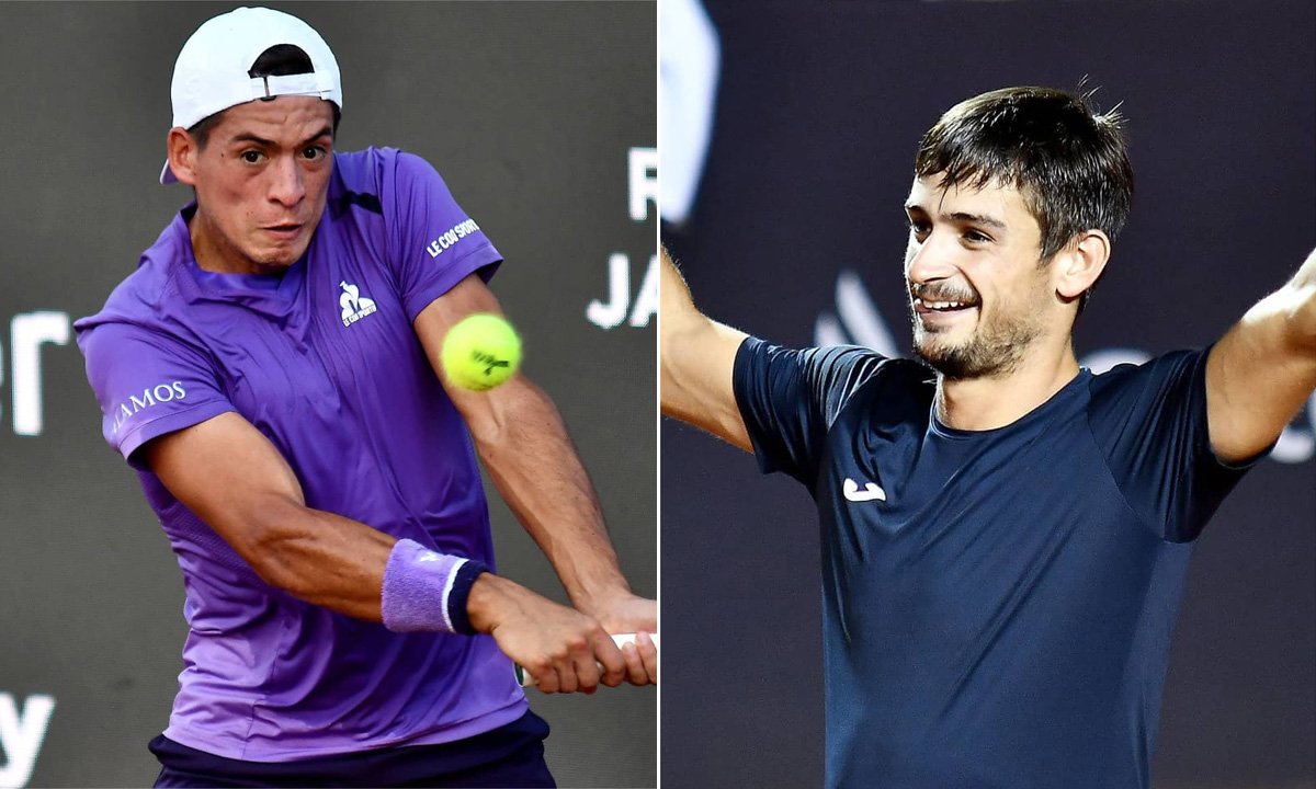 Sebastián Báez e Mariano Navone se enfrentam na final do Rio Open 2024 (foto: Fotojump/Rio Open)