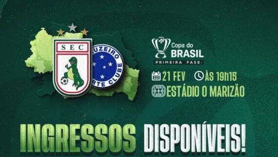 Ingressos estão à venda para Sousa x Cruzeiro (foto: Reprodução/Instagram/Sousa Esporte Clube)