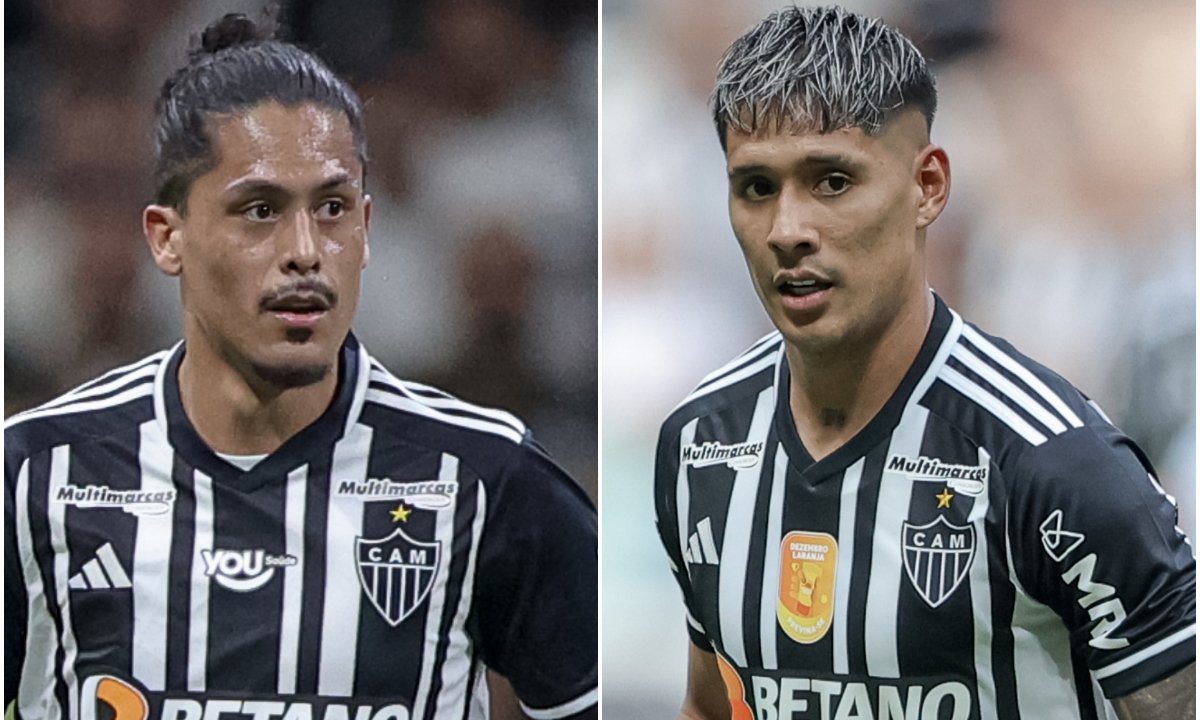 Mauricio Lemos e Zaracho em jogo pelo Atlético (foto: Pedro Souza/Atlético)