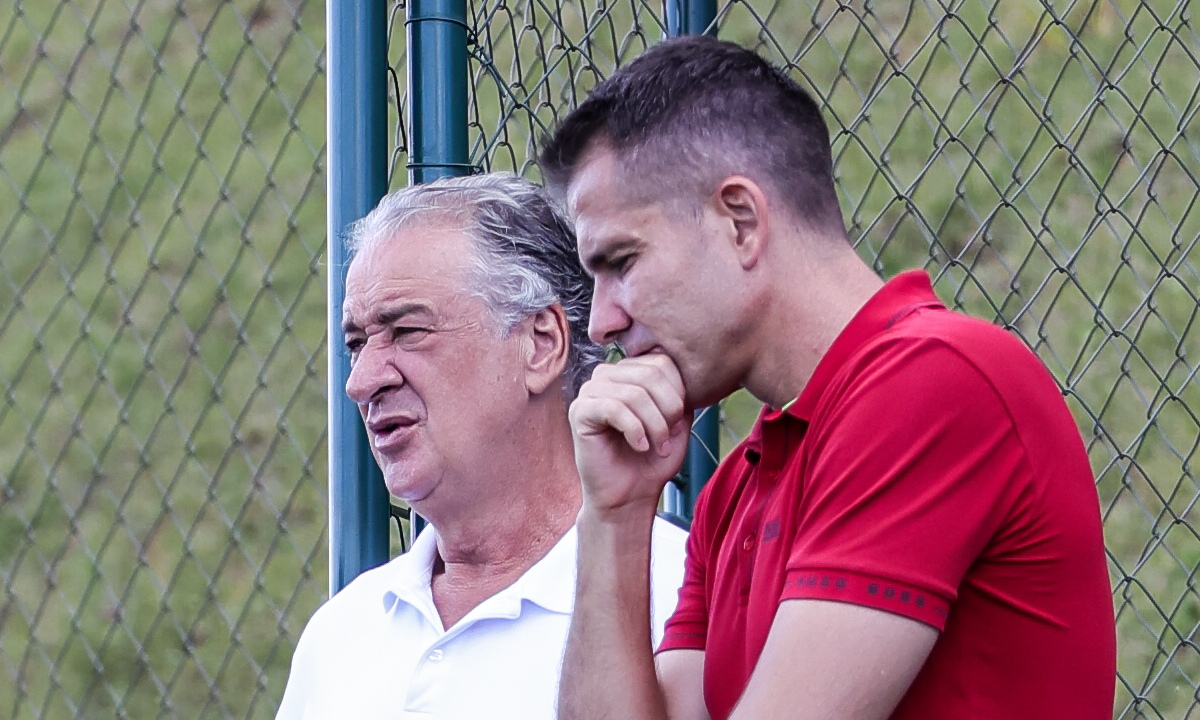 Sérgio Coelho ao lado de Victor, novo diretor de futebol do Atlético - (foto: Pedro Souza/Atlético)