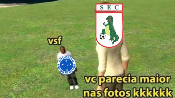 Meme da eliminação do Cruzeiro para o Sousa na Copa do Brasil (foto: Reprodução/X)