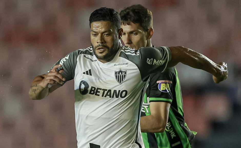 Hulk, ídolo do Atlético, em ação contra o América em 2023 (foto: Pedro Souza/Atlético)