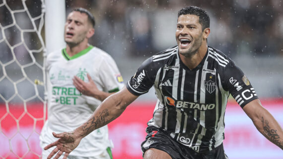 Em 2023, contra o América, Hulk marcou o gol que selou o tetracampeonato do Atlético no Mineiro (foto: Pedro Souza/Atlético)