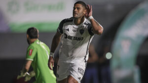 Hulk marcou gol da vitória do Atlético diante do Athletic, na Arena Sicredi, pela quarta rodada do Mineiro - Crédito: 