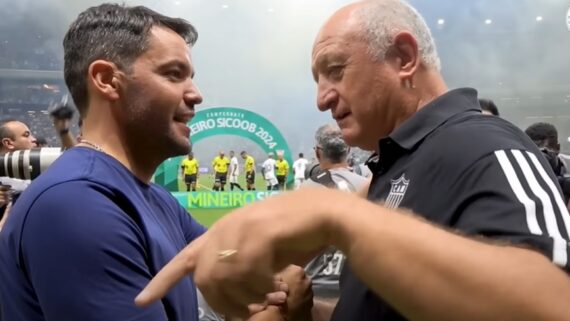 Felipão e Larcamón (foto: Reprodução/Cruzeiro TV)