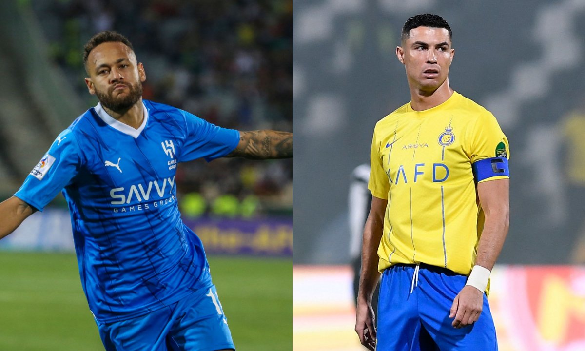 Neymar e Cristiano Ronaldo (foto: AFP)