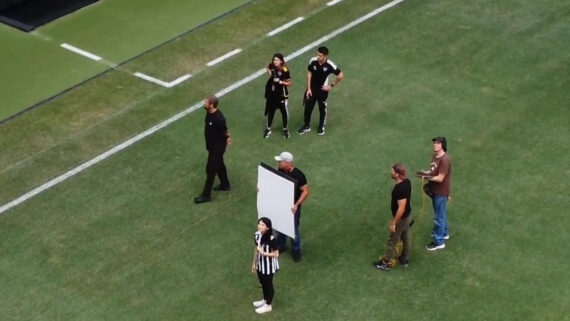 Drone na Arena MRV filmou ação do Atlético com nova camisa (foto: Reprodução)