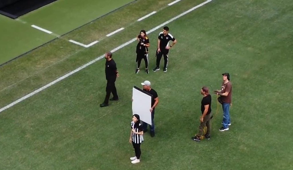Drone na Arena MRV filmou ação do Atlético com nova camisa (foto: Reprodução)