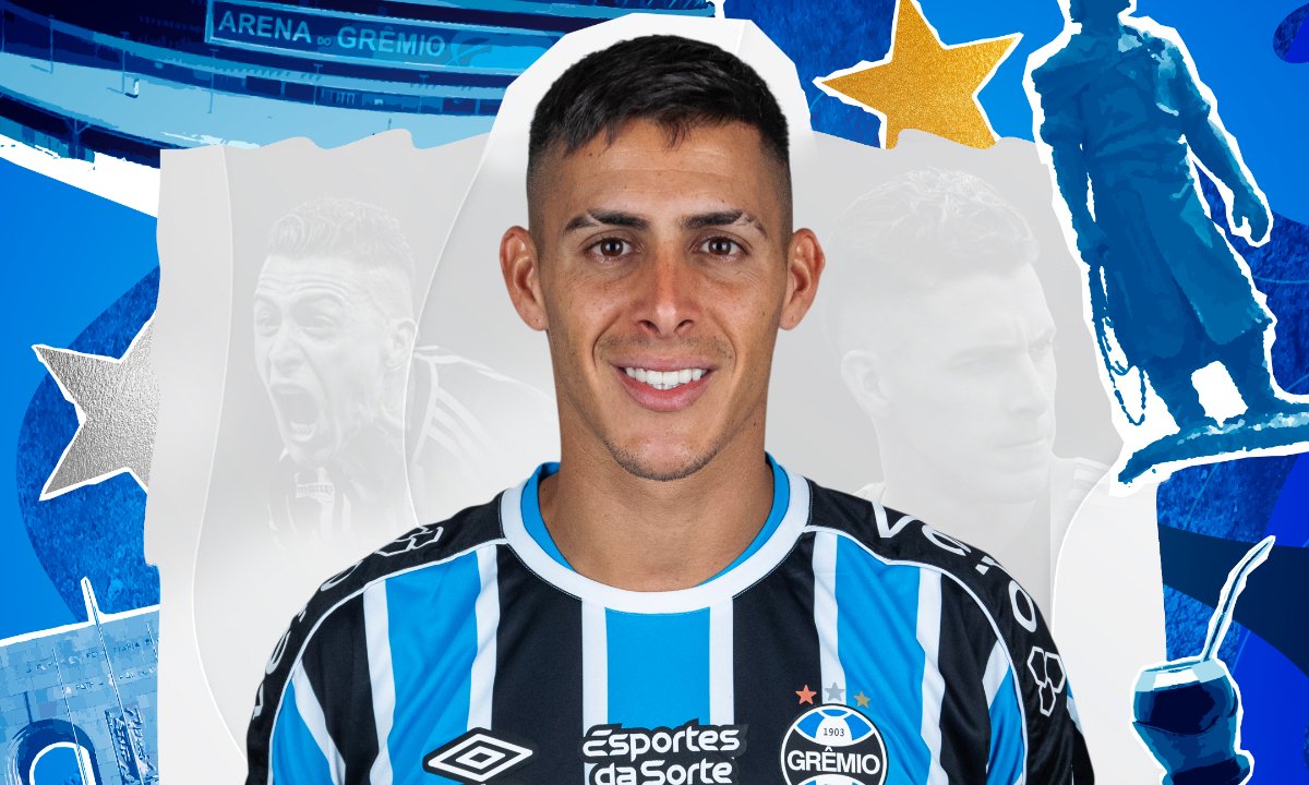 Pavón anunciado pelo Grêmio (foto: Reprodução/Grêmio)