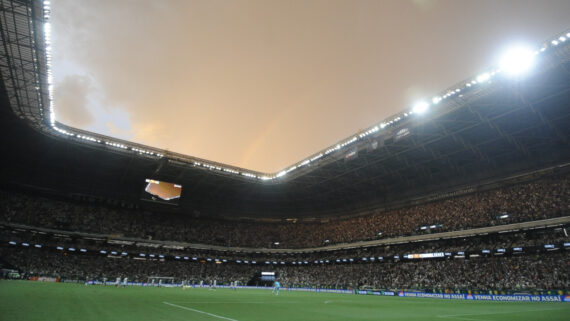 Arena MRV durante Atlético x Cruzeiro pela final do Campeonato Mineiro (foto: Alexandre Guzanshe/EM/D.A. Press)