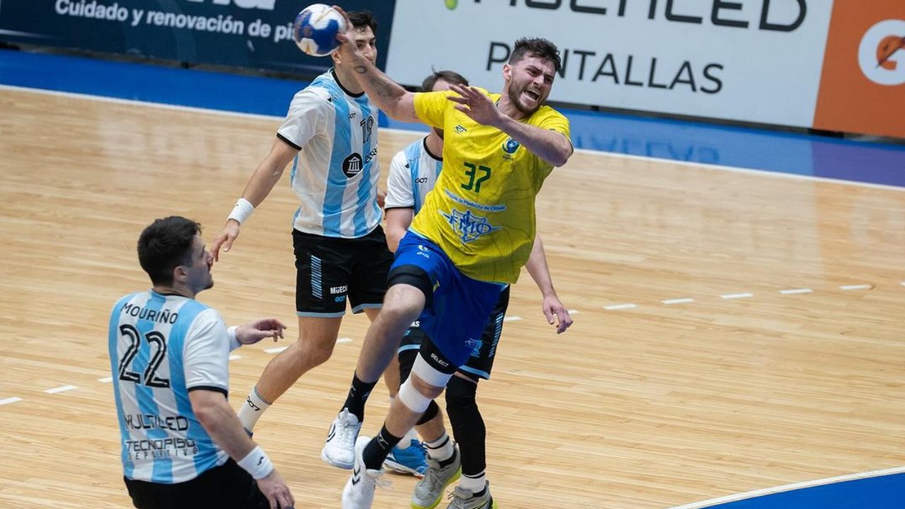 Brasil x Argentina no handebol masculino (foto: Reprodução Confederación Sur y Centro América de Balonmano)