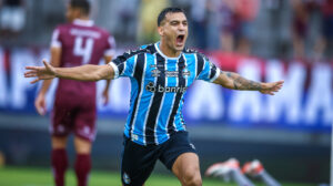 Cristaldo marcou um dos gols da vitória do Grêmio - Crédito: 