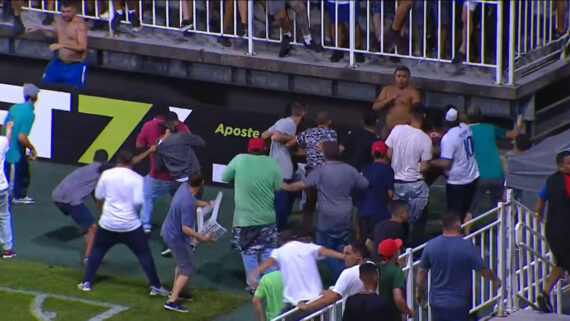 Torcedores de Brusque e Avaí (foto: Reprodução ge.globo)