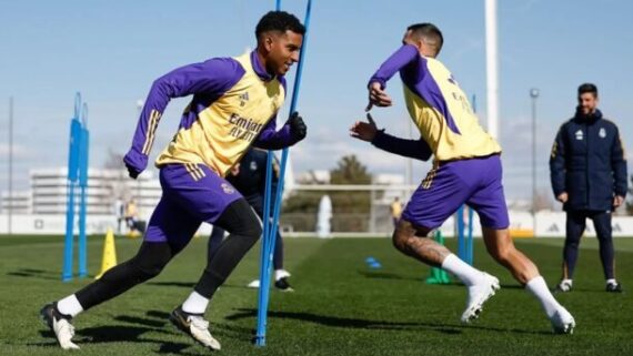 Rodrygo em treinamento pelo Real Madrid (foto: Antonio Villalba/Real Madrid)