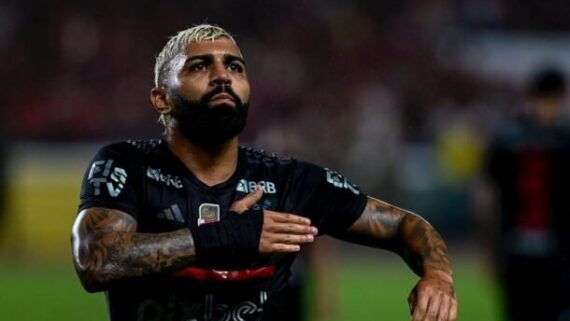 Gabigol pelo Flamengo (foto: Marcelo Cortes/CRF)