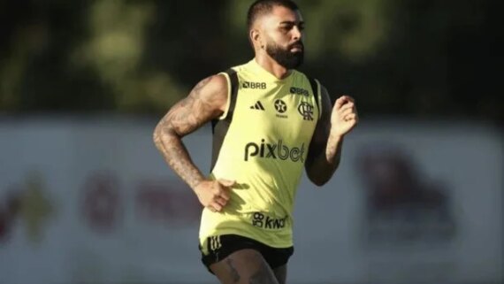 Gabigol em treinamento (foto: Marcelo Cortes/Flamengo)