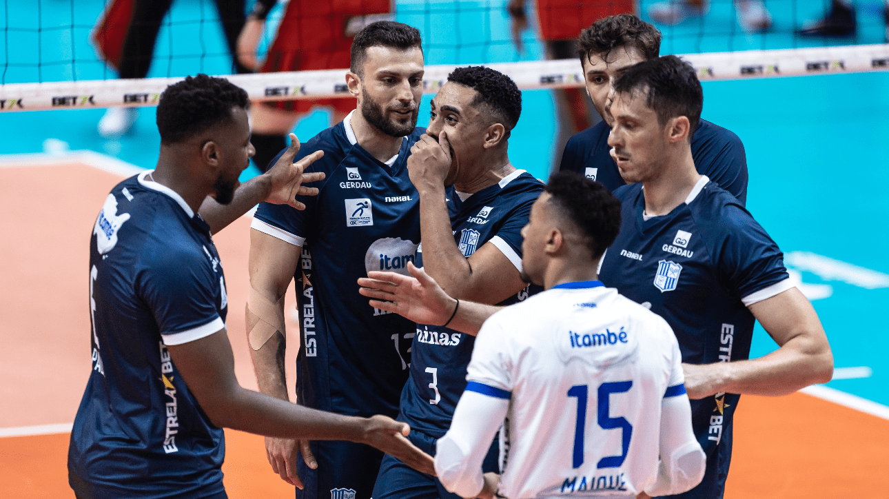 Jogadores de vôlei do Minas (foto: Hedgard Moraes/Minas Tênis Clube)