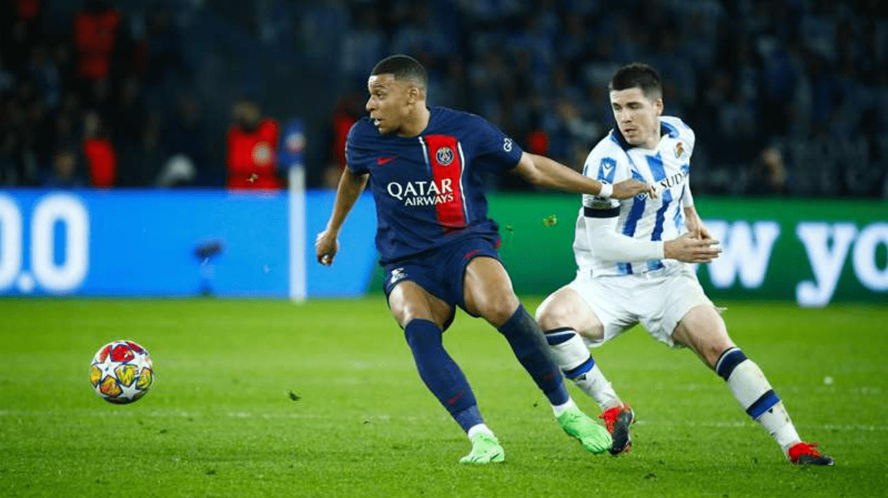 Jogadores de PSG e Real Sociedad (foto: GettyImages/TeamPios/PSG)