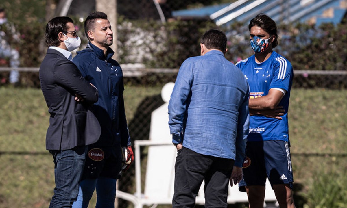 Marcelo Moreno em treino do Cruzeiro em 2021 (foto: Gustavo Aleixo/Cruzeiro)