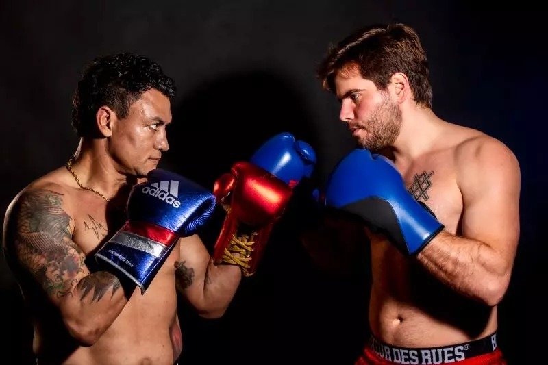 Popó Freitas e Guilherme Grillo se enfrentaram pelo Danki Fight Show (foto: Alexandre Bonfim/DFS Divulgação)