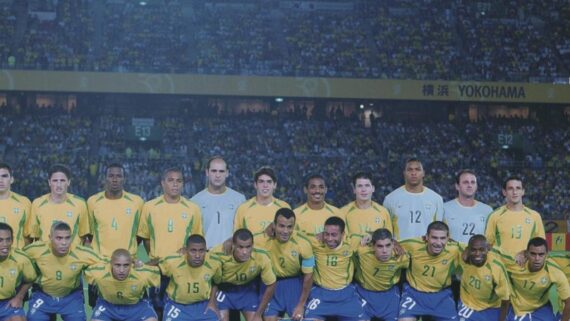 Elenco da Seleção Brasileira na Copa do Mundo de 2002 (foto: Wilson Carvalho/CBF)