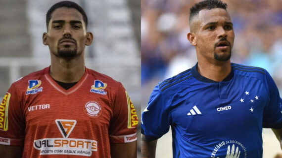 Emerson, do Tombense, e Zé Ivaldo, do Cruzeiro (foto: Montagem de fotos de Vitor Souza/Tombense e Ramon Lisboa/EM.D.A.Press)