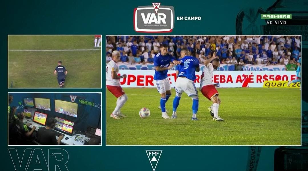 Zé Ivaldo tomou cartão vermelho ainda no primeiro tempo (foto: Reprodução/Premiere)