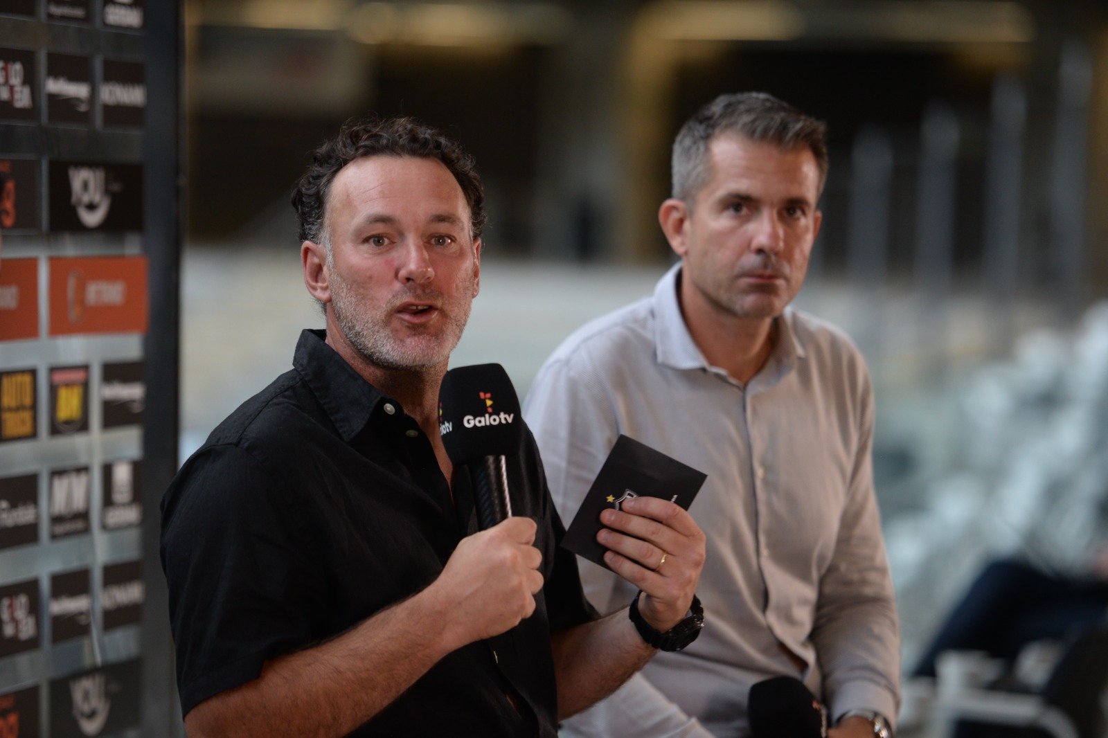 Gabriel Milito durante entrevista de apresentação oficial no Atlético (foto: Túlio Santos/EM/D.A Press)