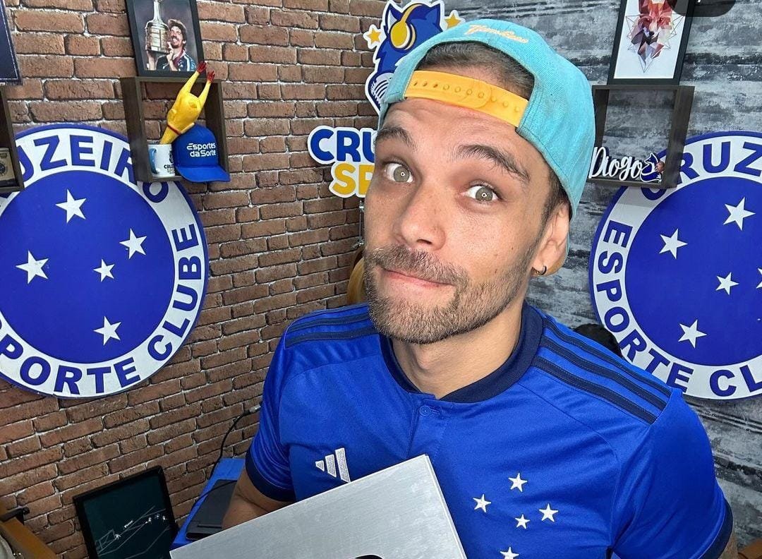 Diogo Medeiros, narrador do canal Cruzeiro Sports (foto: Reprodução)