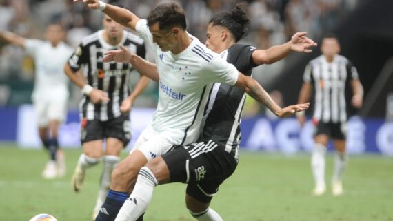 Atlético e Cruzeiro empataram por 2 a 2 no jogo de ida da final do Campeonato Mineiro (foto: Leandro Couri/EM/D.A Press.)