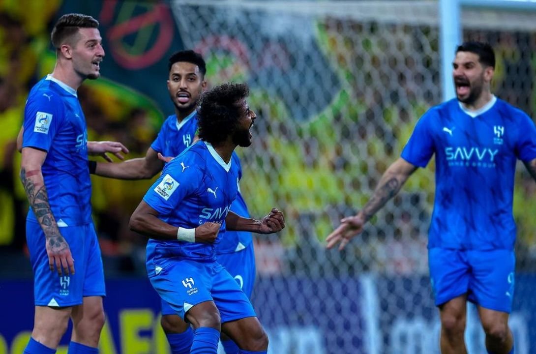 Jogadores do Al-Hilal comemorando gol (foto: Divulgação/Al-Hilal)